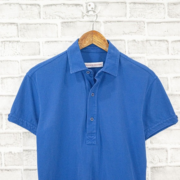 ORLEBAR BROWN  Short Sleeve Polo Shirt in Blue Cotton Men'sSize Small - Picture 3 of 9